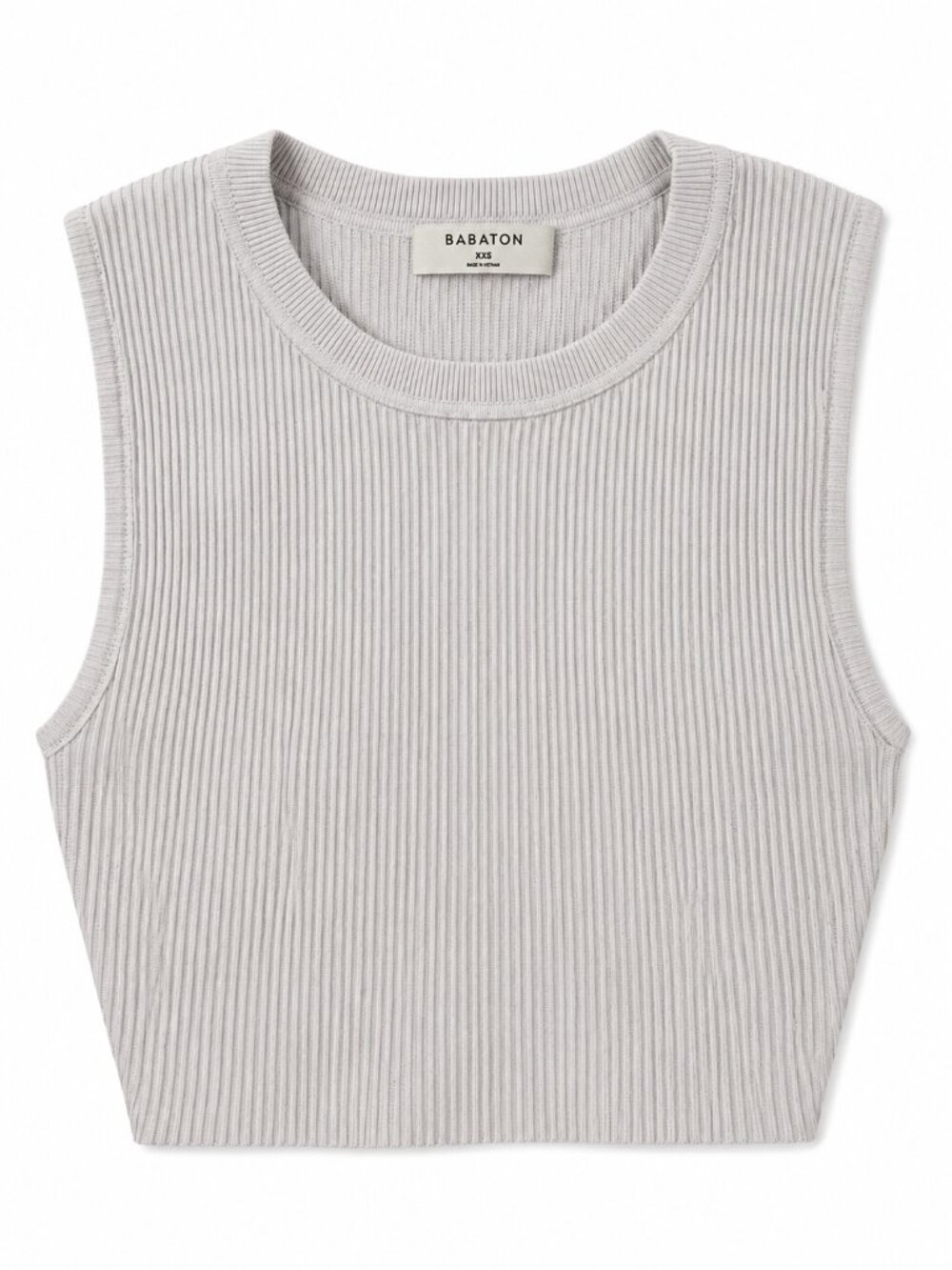 Babaton Aritzia Ribbed Tank Top Womens 2XS White Sleeveless Stretch Minimalist